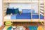 Kinderbett / Etagenbett Buche massiv Vollholz natur 119 – Liegeflächen: 90 x 200 cm (B x L)
