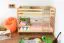Kinderbett / Etagenbett Buche massiv Vollholz natur 119 – Liegeflächen: 90 x 200 cm (B x L)