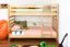 Kinderbett / Etagenbett Buche massiv Vollholz natur 119 – Liegeflächen: 90 x 200 cm (B x L)