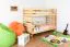 Kinderbett / Etagenbett Buche massiv Vollholz natur 119 – Liegeflächen: 90 x 200 cm (B x L)