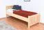 Kinderbett / Jugendbett Kiefer massiv Vollholz natur 66, inkl. Lattenrost - 80 x 200 cm (B x L)