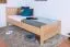 Einzelbett / Gästebett Buche massiv Vollholz natur 109, inkl. Lattenrost - Abmessung 90 x 200 cm