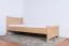 Einzelbett / Gästebett Buche massiv Vollholz natur 109, inkl. Lattenrost - Abmessung 90 x 200 cm