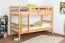 Etagenbett für Erwachsene "Easy Premium Line" K20/n, Kopf- und Fußteil gerade, Buche Vollholz massiv Natur - 90 x 200 cm (B X L), teilbar