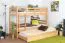 Etagenbett für Erwachsene "Easy Premium Line" K20/h inkl. Liegeplatz und 2 Abdeckblenden, Kopf- und Fußteil gerade, Buche Vollholz massiv Natur - Liegefläche: 90 x 200 cm (B x L), teilbar