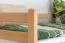 Etagenbett für Erwachsene "Easy Premium Line" K20/h inkl. Liegeplatz und 2 Abdeckblenden, Kopf- und Fußteil gerade, Buche Vollholz massiv Natur - Liegefläche: 90 x 200 cm (B x L), teilbar