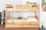 Stockbett für Erwachsene "Easy Premium Line" K20/n inkl. 2 Schubladen und 2 Abdeckblenden, Kopf- und Fußteil gerade, Buche Vollholz massiv Natur - Liegefläche: 90 x 200 cm, teilbar