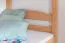 Etagenbett / Stockbett "Easy Premium Line" K21/n, Kopf- und Fußteil gerundet, Buche Vollholz massiv Natur - 90 x 200 cm (B x L), teilbar