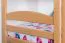 Etagenbett / Stockbett "Easy Premium Line" K21/n, Kopf- und Fußteil gerundet, Buche Vollholz massiv Natur - 90 x 200 cm (B x L), teilbar