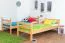 Etagenbett für Erwachsene "Easy Premium Line" K20/n, Kopf- und Fußteil gerade, Buche Vollholz massiv Natur - 90 x 200 cm (B X L), teilbar