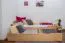 Einzelbett / Ausziehbett "Easy Premium Line" K1/h Voll inkl. 2. Liegeplatz und 2 Abdeckblenden, 90 x 200 cm Buche Vollholz Natur