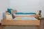 Einzelbett / Ausziehbett "Easy Premium Line" K1/h Voll inkl. 2. Liegeplatz und 2 Abdeckblenden, 90 x 200 cm Buche Vollholz Natur