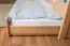 Einzelbett / Ausziehbett "Easy Premium Line" K1/h Voll inkl. 2. Liegeplatz und 2 Abdeckblenden, 90 x 200 cm Buche Vollholz Natur