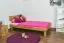 Futonbett / Einzelbett Wooden Nature 01, mit Kopfteil, Eiche massiv geölt, Liegefläche 90 x 200 cm, hochwertige Materialien, für Gästezimmer