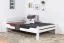 Einzelbett / Gästebett "Easy Premium Line" K5, 140 x 200 cm Buche Vollholz massiv weiß lackiert