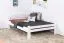 Einzelbett / Gästebett "Easy Premium Line" K5, 140 x 200 cm Buche Vollholz massiv weiß lackiert