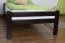 Kinderbett / Jugendbett "Easy Premium Line" K1/1n, Buche Vollholz massiv Schokobraun - Maße: 90 x 200 cm
