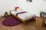 Kinderbett / Jugendbett Kiefer Vollholz massiv Eichefarben A14, inkl. Lattenrost - Abmessung 90 x 200 cm