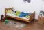 Kinderbett / Jugendbett Kiefer Vollholz massiv Eichefarben A22, inkl. Lattenrost - Abmessung 90 x 200 cm