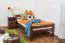 Kinderbett / Jugendbett "Easy Premium Line" K1/2n, Buche Vollholz massiv dunkelbraun lackiert - Liegefläche: 90 x 200 cm