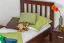 Kinderbett / Jugendbett "Easy Premium Line" K8, Buche Vollholz massiv dunkelbraun lackiert - Maße: 90 x 190 cm