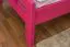 Kinderbett / Jugendbett "Easy Premium Line" K8, Buche Vollholz massiv rosa lackiert - Liegefläche: 90 x 190 cm
