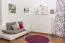 Hängeregal, Wandregal, Bücherregal - 90 cm breit, Kiefer Massivholz, Farbe: Weiß