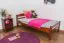 Einzelbett "Easy Premium Line" K1/2n, Buche Vollholz massiv kirschrot lackiert - Liegefläche: 90 x 200 cm
