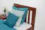 Einzelbett "Easy Premium Line" K8, Buche Vollholz massiv kirschrot lackiert - Liegefläche: 90 x 190 cm