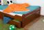 Einzelbett/ Funktionsbett "Easy Premium Line" K4, inkl. 2 Schubladen und 1 Abdeckblende, 140 x 200 cm Buche Vollholz massiv kirschrot lackiert
