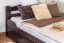 Einzelbett/ Funktionsbett "Easy Premium Line" K4, inkl. 2 Schubladen und 1 Abdeckblende, 140 x 200 cm Buche Vollholz massiv schokobraun lackiert