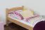 Kinderbett / Jugendbett Buche massiv Vollholz Natur 118, inkl. Lattenrost - Abmessung 80 x 200 cm (B x L)