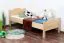 Kinderbett / Jugendbett Buche Vollholz massiv natur 113, inkl. Rollrost - 80 x 200 cm (B x L)