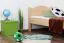 Kinderbett / Jugendbett Buche Vollholz massiv natur 113, inkl. Rollrost - 80 x 200 cm (B x L)