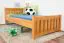 Kinderbett / Jugendbett Kiefer massiv Vollholz Erlefarben 66, inkl. Lattenrost - 100 x 200 cm