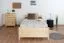 Kinderbett / Jugendbett Kiefer massiv Vollholz natur 78, inkl. Lattenrost - 100 x 200 cm (B x L)