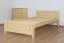 Kinderbett / Jugendbett Kiefer massiv Vollholz natur 78, inkl. Lattenrost - 100 x 200 cm (B x L)