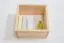Bücherregal - 35 cm breit, Kiefer Holz-Massiv, Farbe: Natur