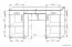 Schreibtisch Banjaran 06, Farbe: Erle - Abmessungen: 75 x 132 x 60 cm (H x B x T)