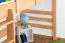 Kinderbett / Hochbett "Easy Premium Line" K22/n, Buche Vollholz massiv Natur - Liegefläche: 90 x 200 cm