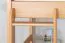 Kinderbett / Hochbett "Easy Premium Line" K22/n, Buche Vollholz massiv Natur - Liegefläche: 90 x 200 cm