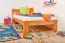 Kinderbett / Jugendbett Kiefer massiv Vollholz Erlefarben 76, inkl. Lattenrost - 100 x 200 cm (B x L)