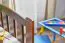 Kinderbett / Juniorbett Kiefer massiv Vollholz Nussfarben 96, inkl. Lattenrost - 90 x 160 cm (B x L)