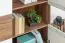 Kommode Manase 07, Farbe: Eiche Braun / Weiß Hochglanz - 97 x 180 x 41 cm (H x B x T)