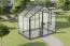 Gewächshaus - Glashaus Rucola L3, Wände: 4 mm gehärtetes Glas, Dach: 6 mm HKP mehrwandig, Grundfläche: 3,10 m² - Abmessungen: 150 x 220 cm (L x B)
