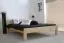 Einzelbett / Gästebett Kiefer Vollholz massiv natur A1, inkl. Lattenrost  - Abmessung 140 x 200 cm
