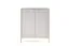 Wohnzimmer Komplett - Set S Worthing, 4-teilig, Farbe: Grau / Gold