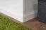 Vitrine Lotofaga 09, Farbe: Weiß / Walnuss - 200 x 66 x 48 cm (H x B x T)