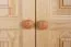 Garderobenschrank Kiefer Vollholz massiv natur - Abmessung 195 x 102 x 59 cm (H x B x T)