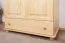 Garderobenschrank Kiefer Vollholz massiv natur - Abmessung 195 x 102 x 59 cm (H x B x T)